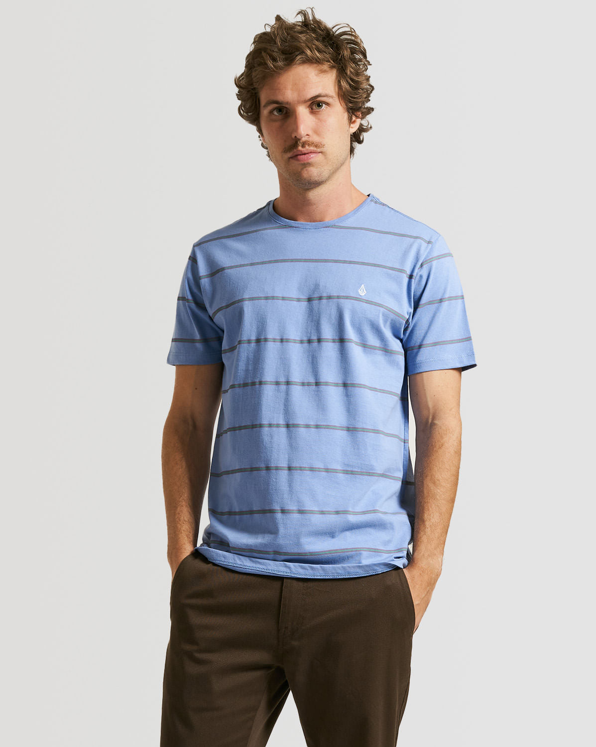 Camiseta Volcom Regular Rouston Azul