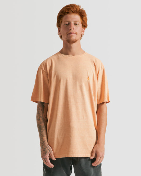 Camiseta Volcom Regular Solid Stone Laranja