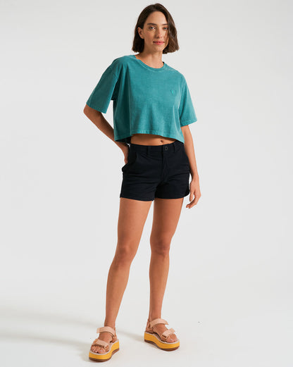 Camiseta Volcom Hour Crop Verde