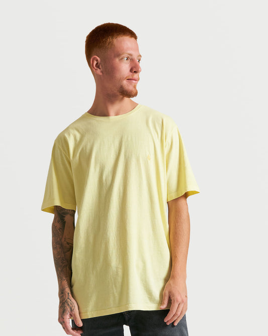 Camiseta Volcom Regular Solid Stone Amarela
