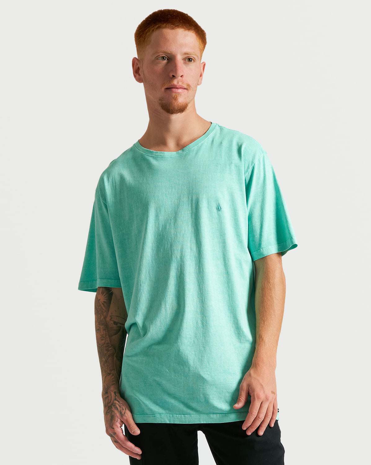 Camiseta Vintage Volcom Solid Stone Verde