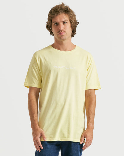 Camiseta Volcom Regular Skiddz Amarela