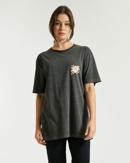 Camiseta Volcom Oversized My Guys Preta