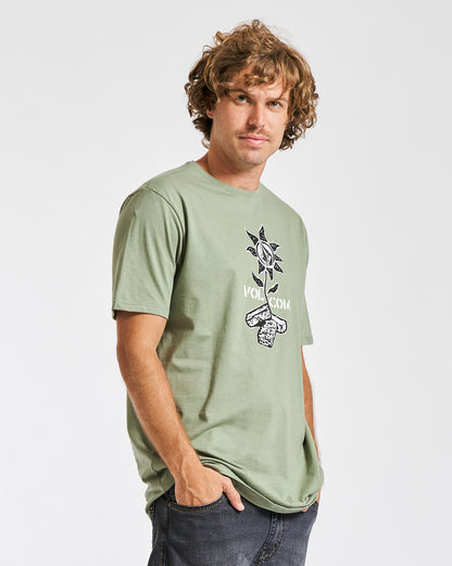 Camiseta Volcom Regular Stone Plant Verde