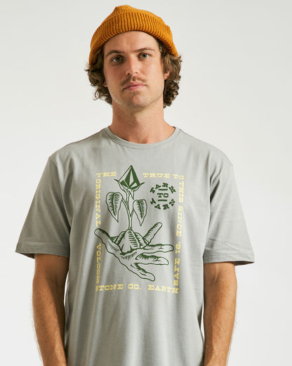 Camiseta Volcom Regular Save Earth Cinza