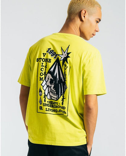 Camiseta Volcom Regular Heavy Living Amarela