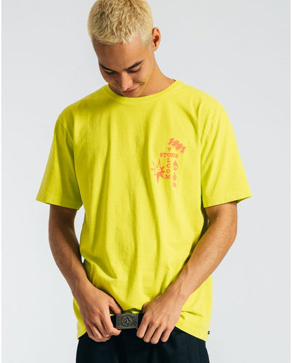 Camiseta Volcom Regular Heavy Living Amarela