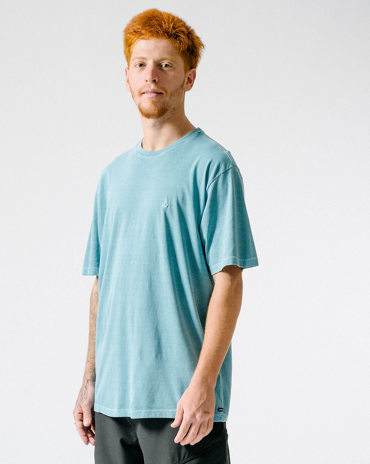 Camiseta Volcom Regular Solid Stone Azul