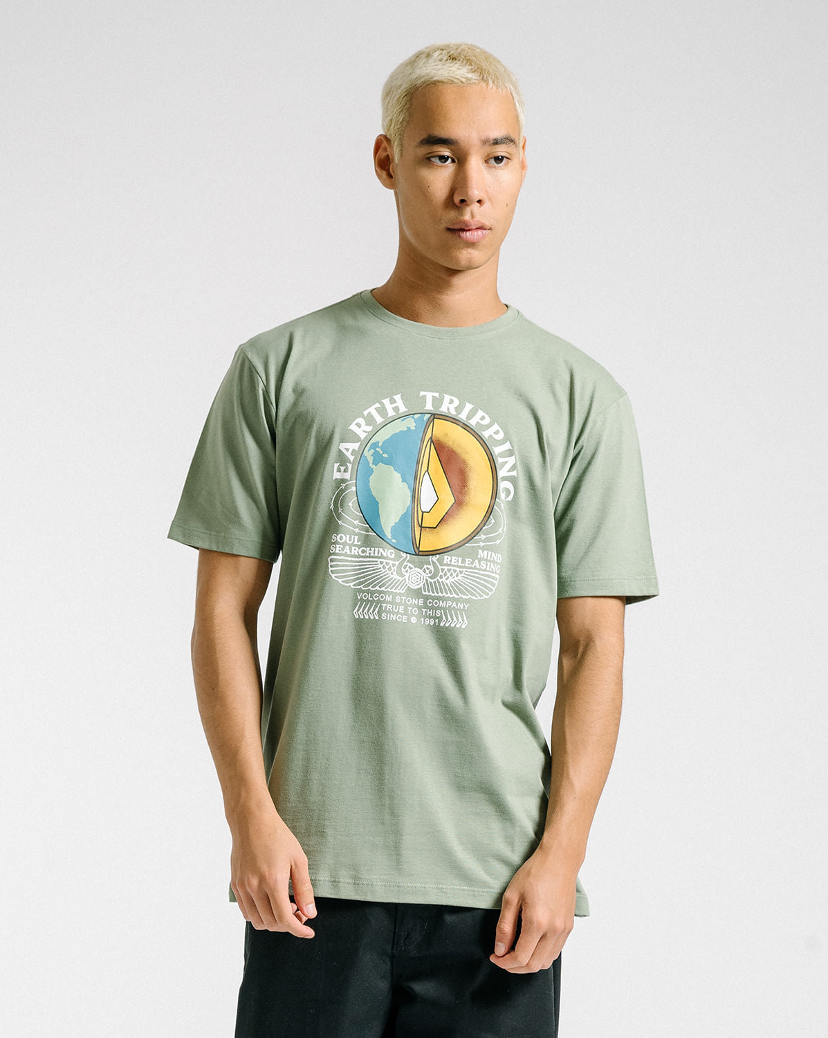 Camiseta Volcom Regular Section Verde