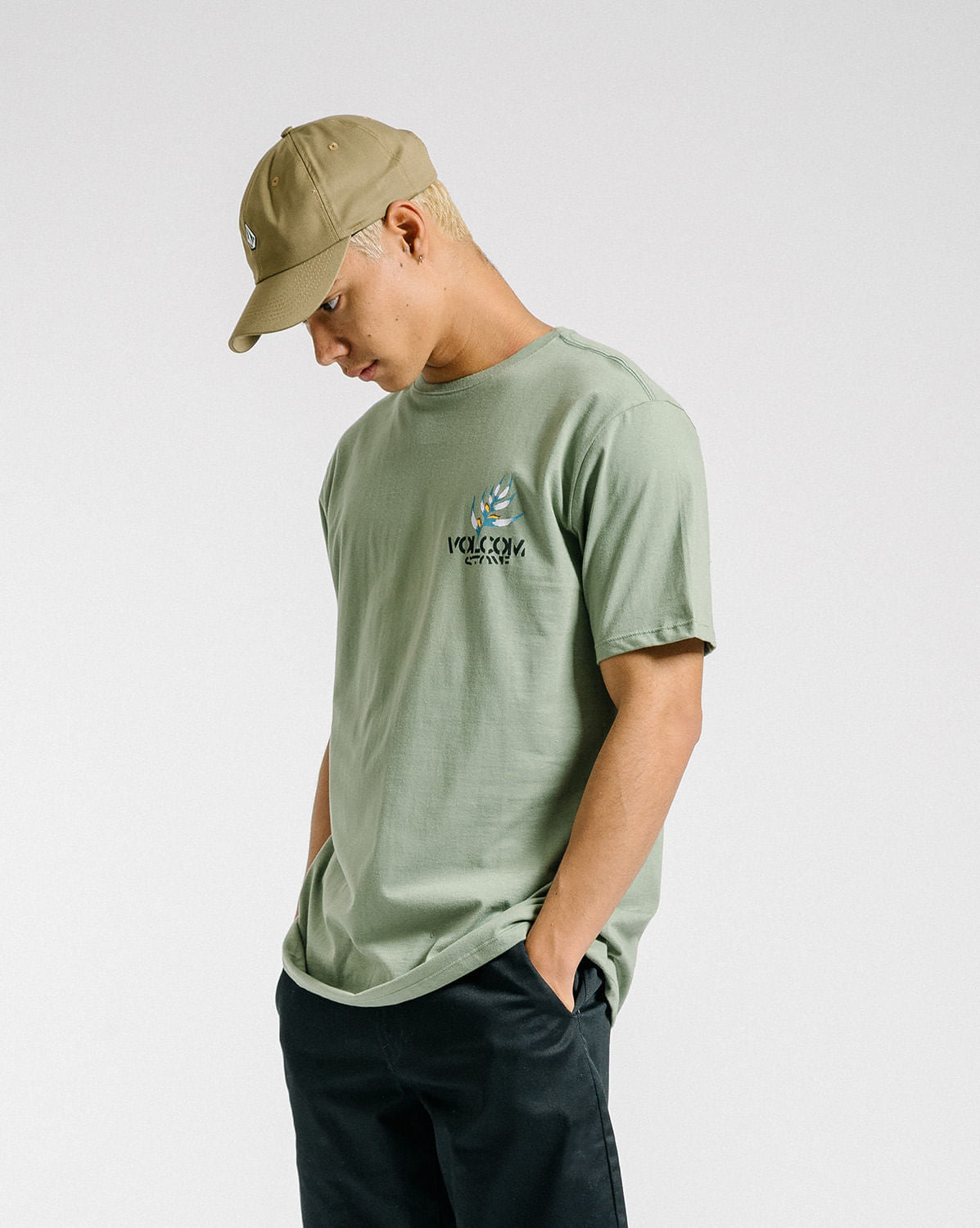 Camiseta Volcom Regular Aftermath Verde