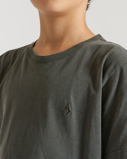 Camiseta Volcom Regular Solid Stone Juvenil Preta