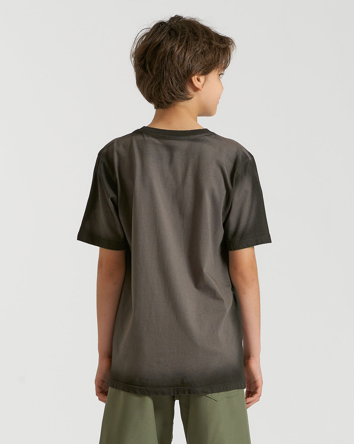 Camiseta Volcom Regular Stonepur Juvenil Cinza