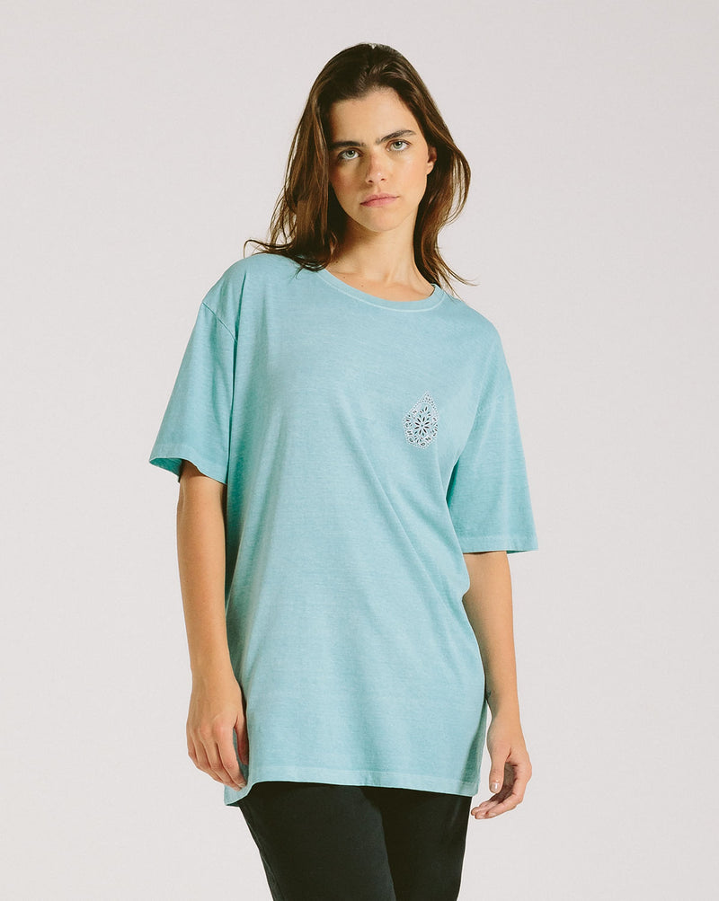 Camiseta Volcom Oversized Paisley Stone Azul