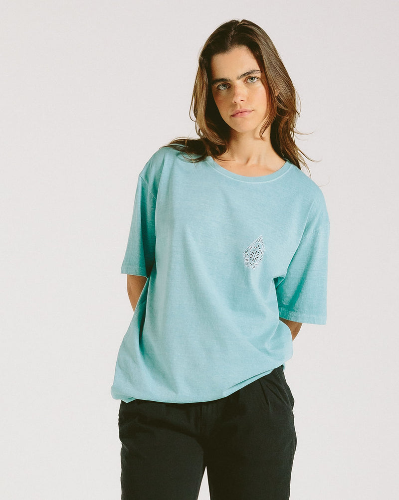 Camiseta Volcom Oversized Paisley Stone Azul