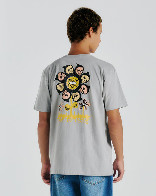Camiseta Volcom Fleur Cinza