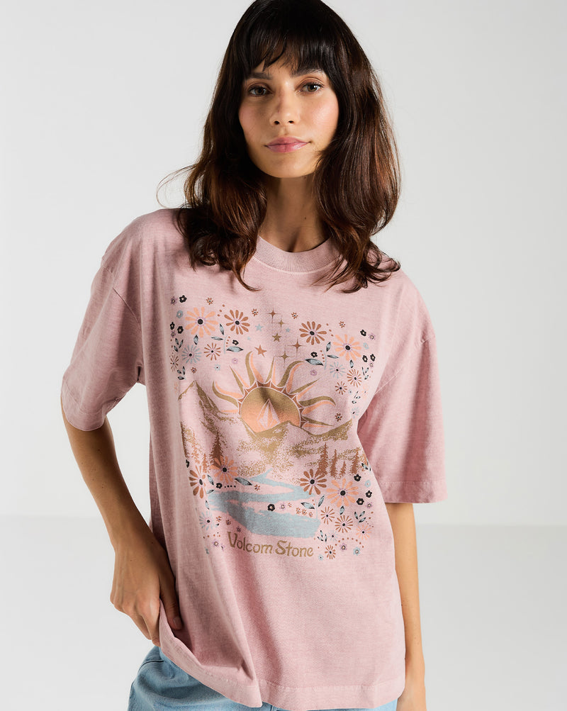 Camiseta Volcom Turnt N Burnt Rosa