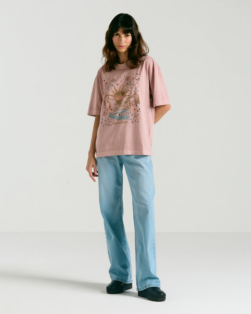 Camiseta Volcom Turnt N Burnt Rosa