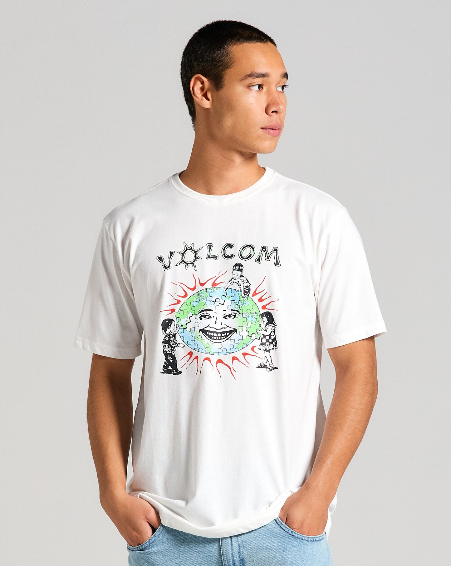 Camiseta Volcom Keutchi Off White