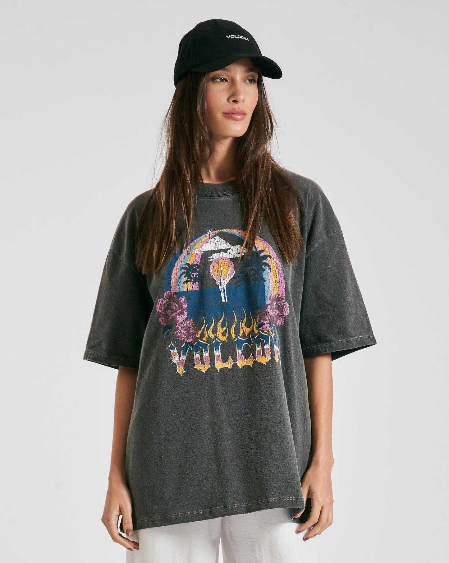 Camiseta Volcom Lock It Up Preta