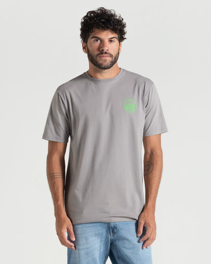 Camiseta Volcom Keep Rockies Stoned Cinza