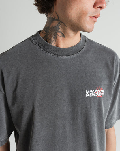 Camiseta Comfort Fit Volcom Brain Storm Preta