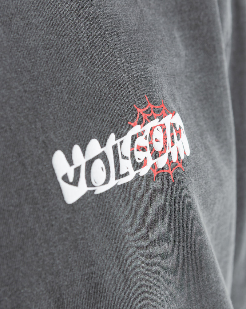 Camiseta Comfort Fit Volcom Brain Storm Preta