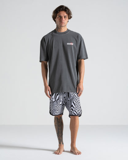 Camiseta Comfort Fit Volcom Brain Storm Preta