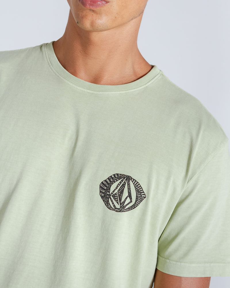 Camiseta Especial Volcom Scramble Stone Verde Clara