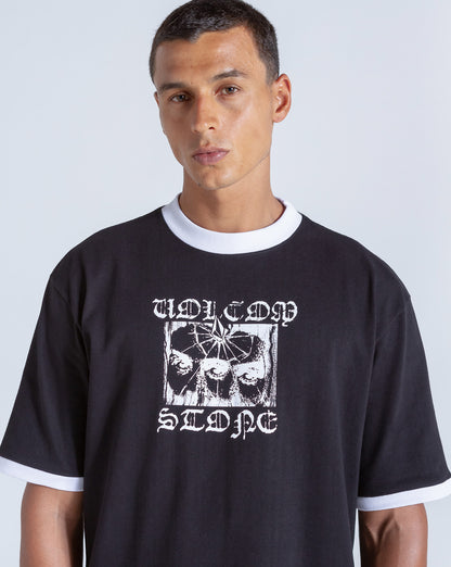 Camiseta Comfort Fit Volcom Third Impact Preta