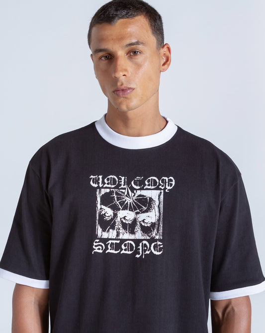 Camiseta Comfort Fit Volcom Third Impact Preta