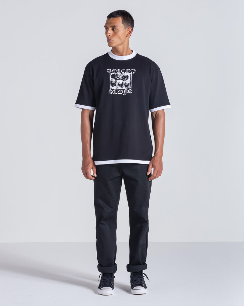 Camiseta Comfort Fit Volcom Third Impact Preta