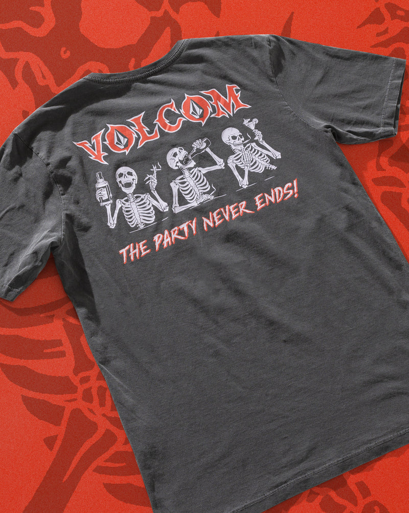 Camiseta Especial Volcom Party Never Preta