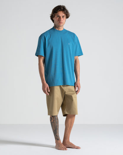 Camiseta Comfort Fit Volcom Single Stone Azul
