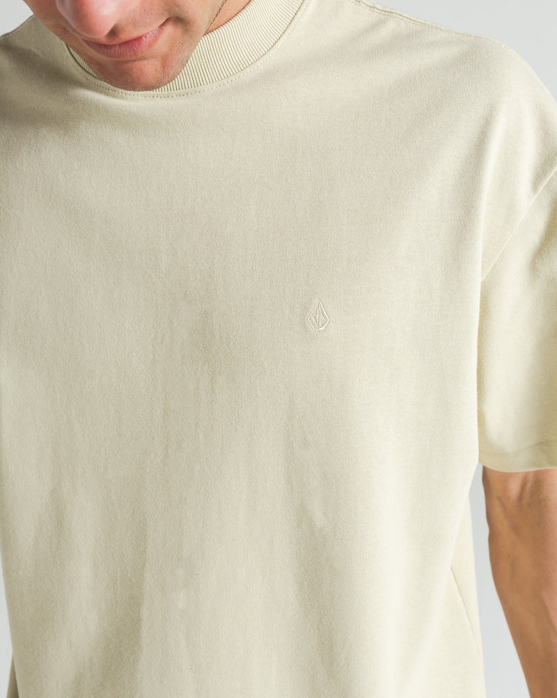 Camiseta Comfort Fit Volcom Single Stone Bege