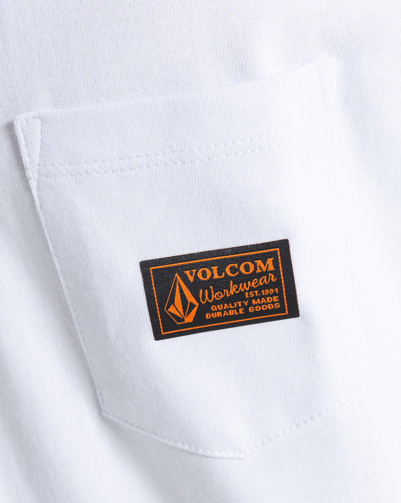 Camiseta Comfort Fit Volcom Workwear Certified Branca