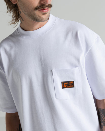 Camiseta Comfort Fit Volcom Workwear Certified Branca