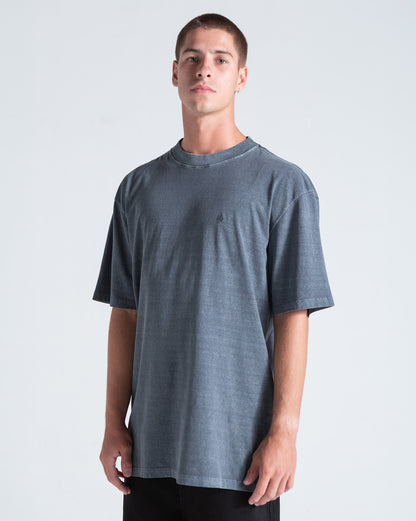 Camiseta Especial Volcom Single Stone Cinza Chumbo