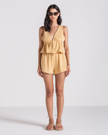 Camiseta Especial Volcom Go Barefoot Caramelo