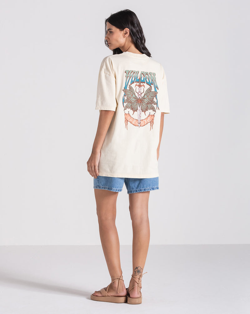 Camiseta Especial Volcom Moth Off White