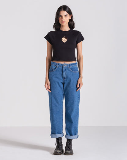 Camiseta Especial Volcom Burning Heart Preta