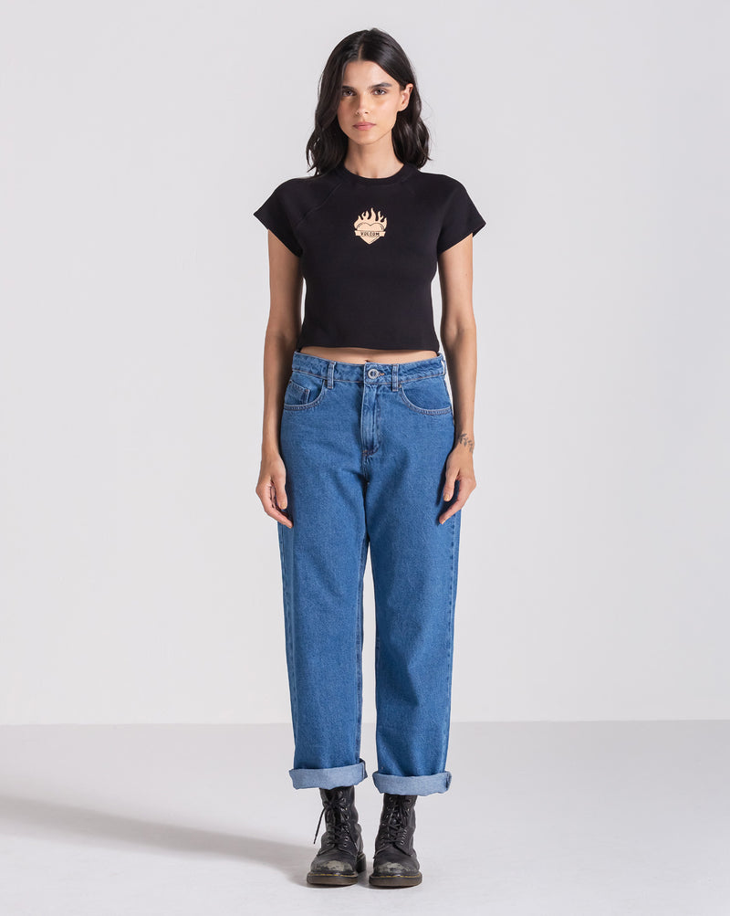 Camiseta Especial Volcom Burning Heart Preta