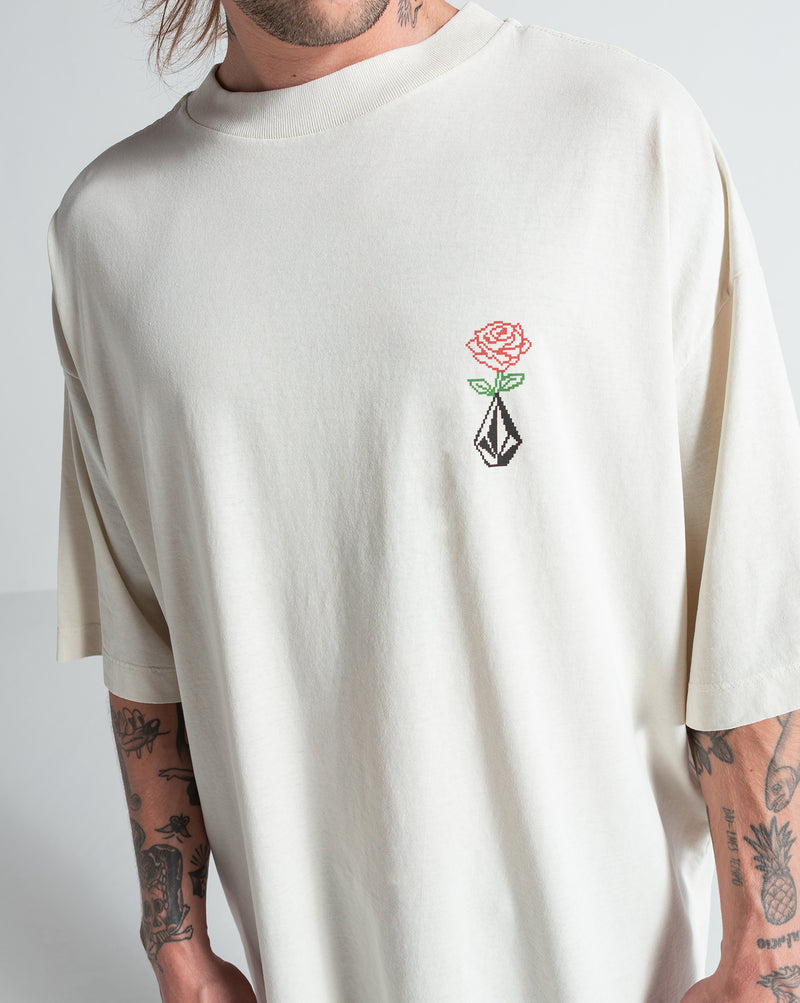 Camiseta Especial Volcom Dial Up Off White