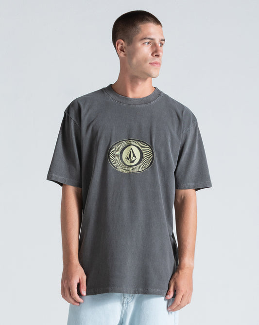 Camiseta Especial Comfort Fit Volcom Buckle Up Preta