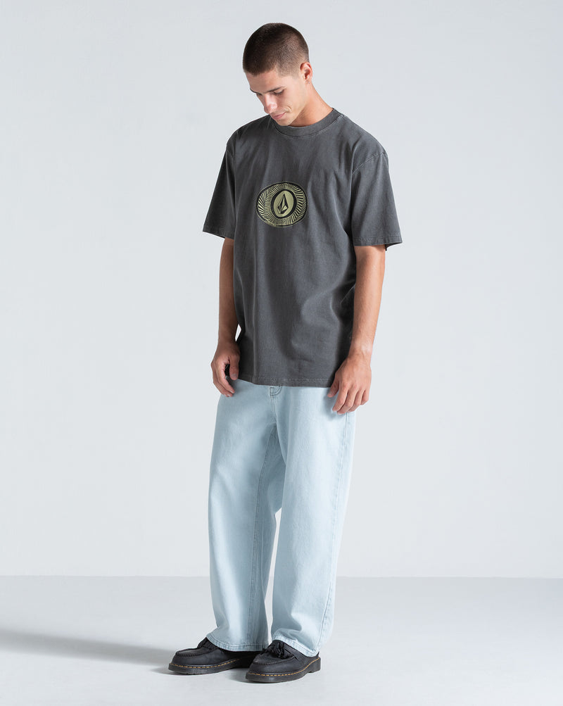 Camiseta Especial Comfort Fit Volcom Buckle Up Preta