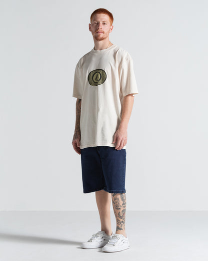 Camiseta Especial Comfort Fit Volcom Buckle Up Off White
