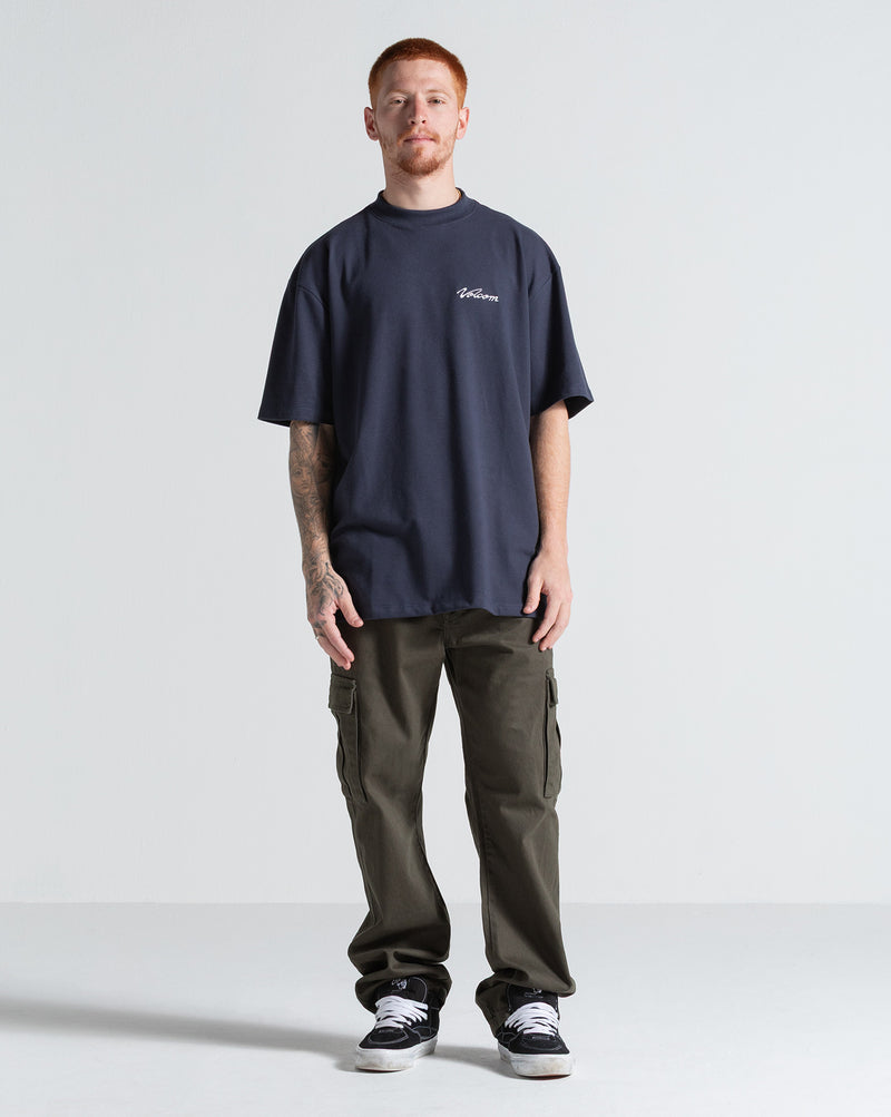 Camiseta Especial Volcom Mannon Azul Marinho