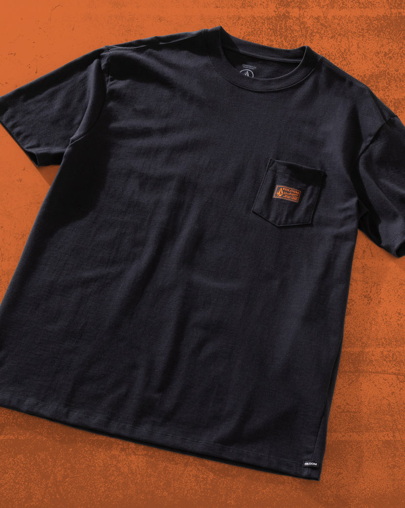 Camiseta Comfort Fit Volcom Workwear Preta