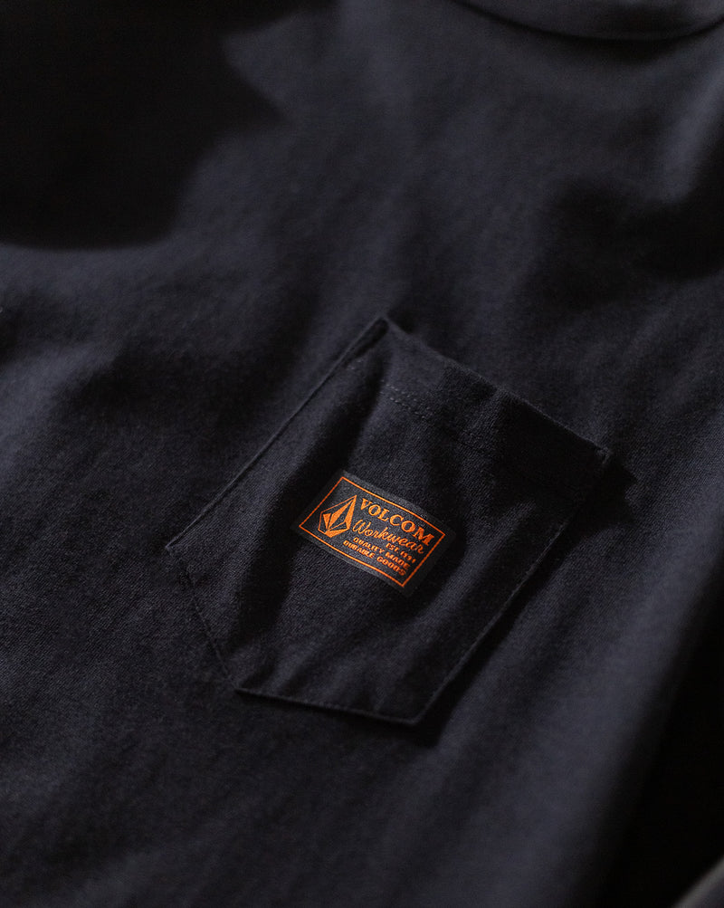 Camiseta Comfort Fit Volcom Workwear Preta