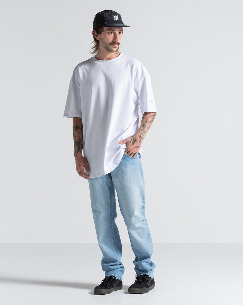 Camiseta Comfort Volcom Fit Circle Solid Branca