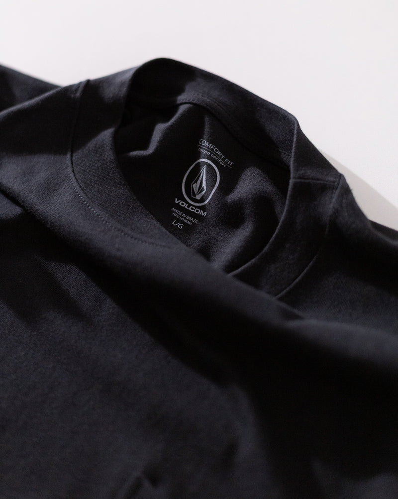 Camiseta Comfort Volcom Fit Circle Solid Preta